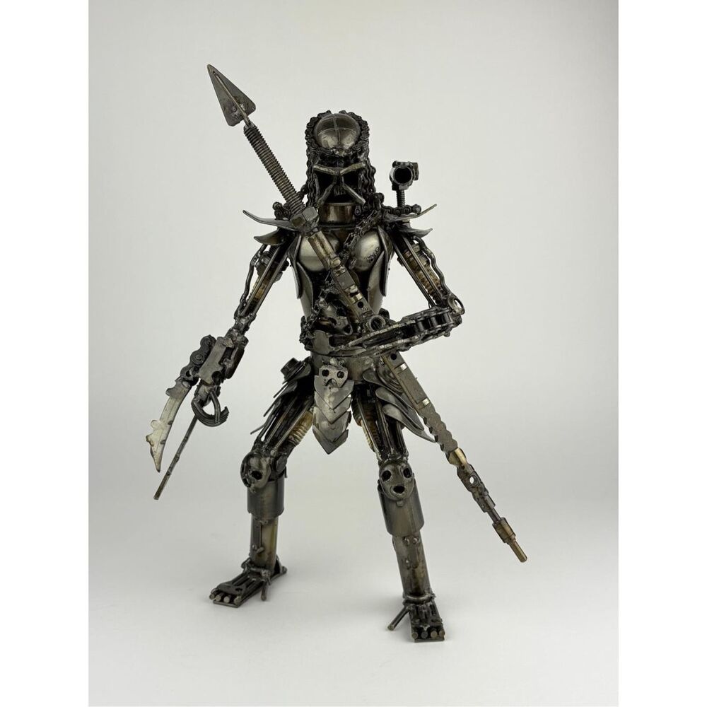 Predator Hunter Scrap Metal Art Sculpture Collectible Film Gift Brutalist Large